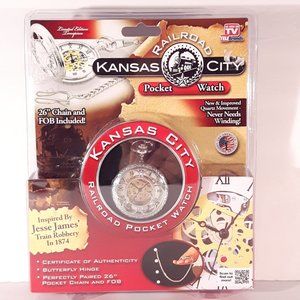 NWT Mens and Womens Kansas City Railroad Pocket Watch